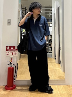 「LAKOLE（ラコレ）のアイテム（Tシャツ/カットソー）」を使った、ぬまさん（メンズ・166cm）の夏コーディネート