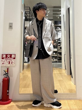 「LAKOLE（ラコレ）のアイテム（パンツ）」を使った、ぬまさん（メンズ・166cm）の春コーディネート