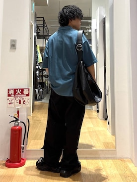 「LAKOLE（ラコレ）のアイテム（ショルダーバッグ）」を使った、ぬまさん（メンズ・166cm）の夏コーディネート
