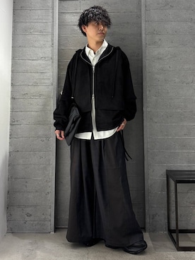 「アイテム（パーカー）」を使った、ぬまさん（メンズ・166cm・20代）の夏コーディネート