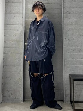 「HARE（ハレ）の2WAY-ZIPカーゴパンツ(HARE)（カーゴパンツ）」を使った、ぬまさん（メンズ・166cm）の夏コーディネート