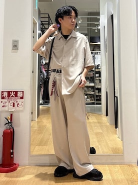 「アイテム（収納グッズ）」を使った、ぬまさん（メンズ・166cm）の春コーディネート