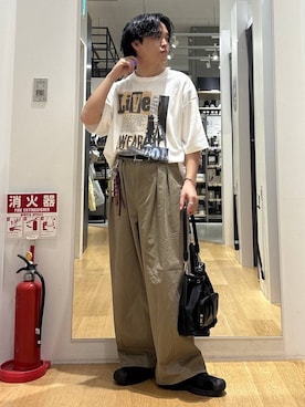 「アイテム（収納グッズ）」を使った、ぬまさん（メンズ・166cm）の春コーディネート