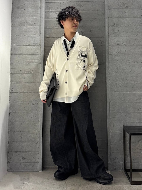 セール】ドローイングモチーフカーディガン(HARE)（カーディガン