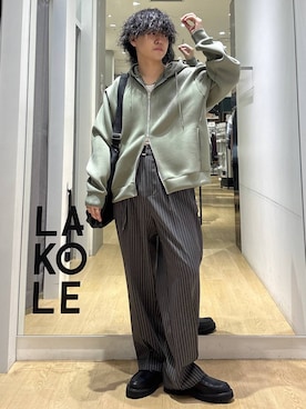 「LAKOLE（ラコレ）のアイテム」を使った、ぬまさん（メンズ・166cm）の秋コーディネート