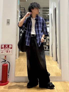 「HARE（ハレ）のアイテム（ベルト）」を使った、ぬまさん（メンズ・166cm）の夏コーディネート