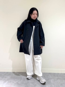 「かぐれ」｜「アイテム（ピーコート）」を使った、sakaiさん（レディース・160cm）の秋コーディネート