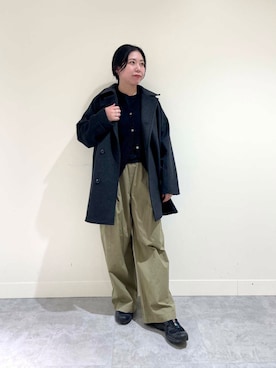 「冬の差し色コーデ」｜sakaiさん（レディース・160cm）の冬コーディネート