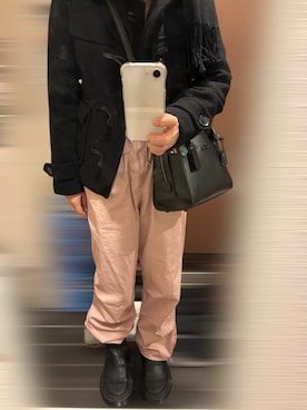 「COACH（コーチ）のアイテム（ショルダーバッグ）」を使った、めーさん（レディース・154cm）の冬コーディネート