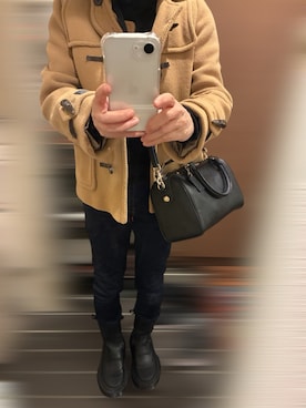 「アイテム（ダッフルコート）」を使った、めーさん（レディース・154cm）の秋コーディネート