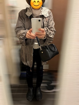 「アイテム（ジャケット/アウター）」を使った、めーさん（レディース・154cm・50代）の秋コーディネート