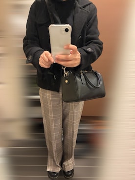 「アイテム（ダッフルコート）」を使った、めーさん（レディース・154cm）の秋コーディネート