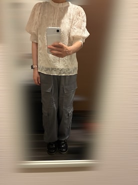 「アイテム（カーゴパンツ）」を使った、めーさん（レディース・154cm・50代）の夏コーディネート
