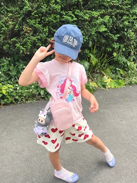 「GAP（ギャップ）のアイテム（帽子）」を使った、pomさん（キッズ・120cm）の春コーディネート