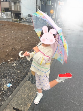 「アイテム（ニット/セーター）」を使った、pomさん（キッズ・90cm）の秋コーディネート
