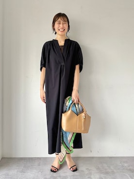 「アイテム（サンダル）」を使った、古川さん（レディース・163cm）の夏コーディネート