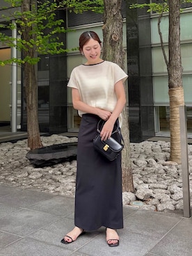 「SHIPS（シップス）のアイテム」を使った、古川さん（レディース・163cm）の夏コーディネート