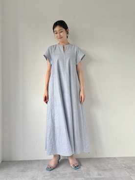 「アイテム（ワンピース/ドレス）」を使った、古川さん（レディース・163cm）の夏コーディネート