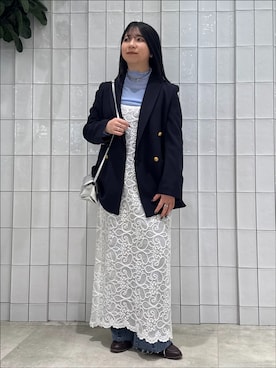 「B.C STOCK（ベーセーストック）のウォッシャブル / DU JOUR / デュ ジュール PIN SEAM LEAN JEAN（デニムパンツ、ブルー系）」を使った、stj04190618さん（レディース）の冬コーディネート