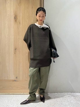 「アイテム（クラッチバッグ）」を使った、ruiさん（レディース・158cm）の秋コーディネート