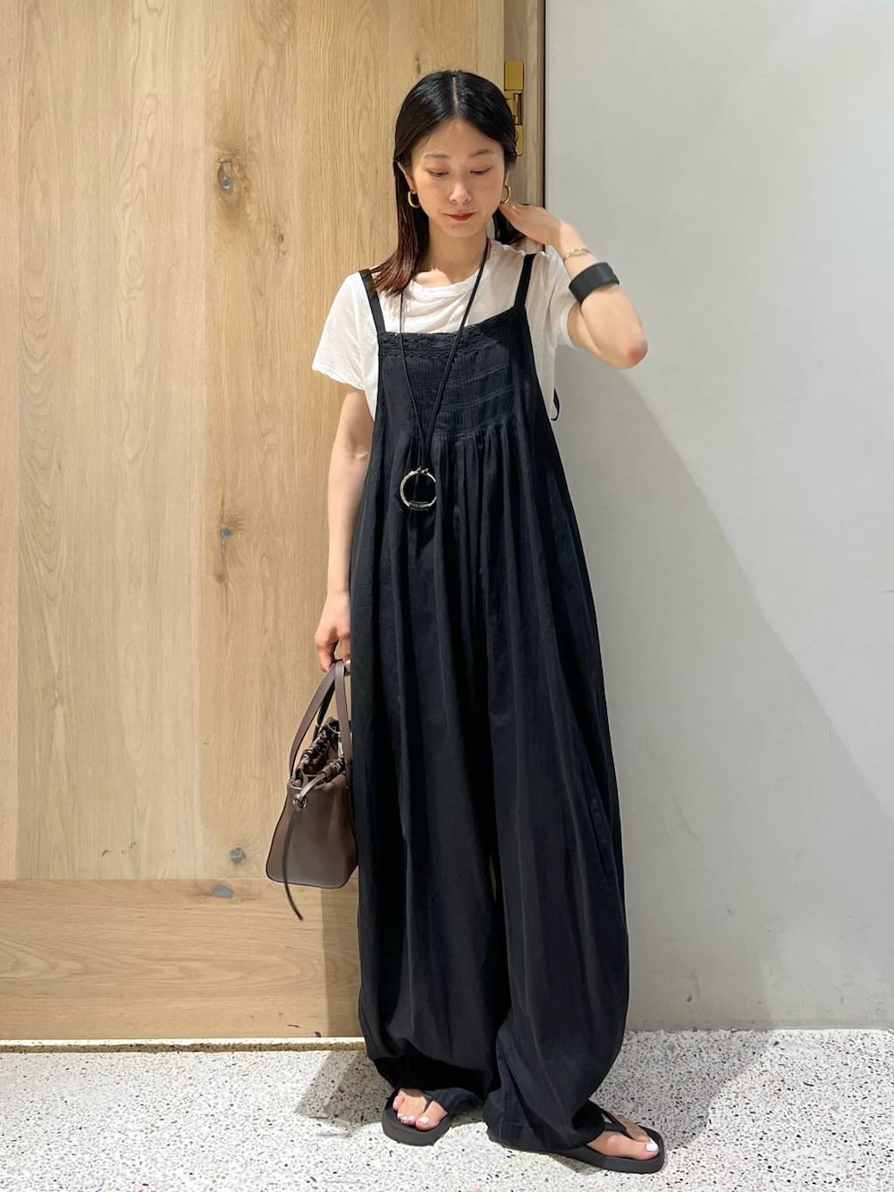 Curensology サテンタックオールインワン　ブラック Curensology｜サテンタックオールインワン | Rakuten Fashion