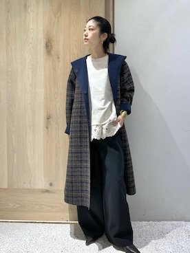 「アイテム（バングル/リストバンド）」を使った、ruiさん（レディース・158cm・20代）の冬コーディネート