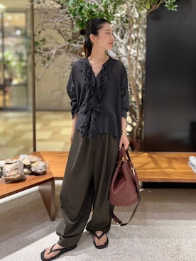 「アイテム（バングル/リストバンド）」を使った、ruiさん（レディース・158cm・20代）の夏コーディネート