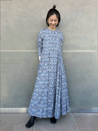 Curensology(カレンソロジー) タックドレス　サーモンピンク Curensology(カレンソロジー) タックドレス サーモンピンク