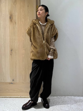 「アイテム（アクセサリー）」を使った、ruiさん（レディース・158cm）の秋コーディネート