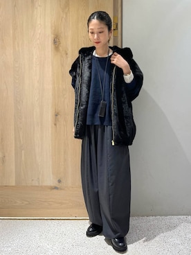 「アイテム（バングル/リストバンド）」を使った、ruiさん（レディース・158cm）の秋コーディネート