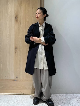 「アイテム（チェスターコート）」を使った、ruiさん（レディース・158cm・20代）の秋コーディネート