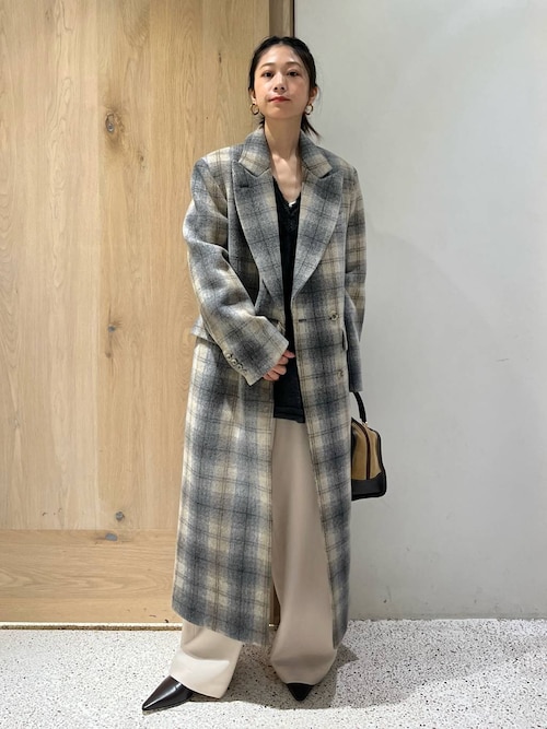 Curensology(カレンソロジー)/チェックチェスターロングコート