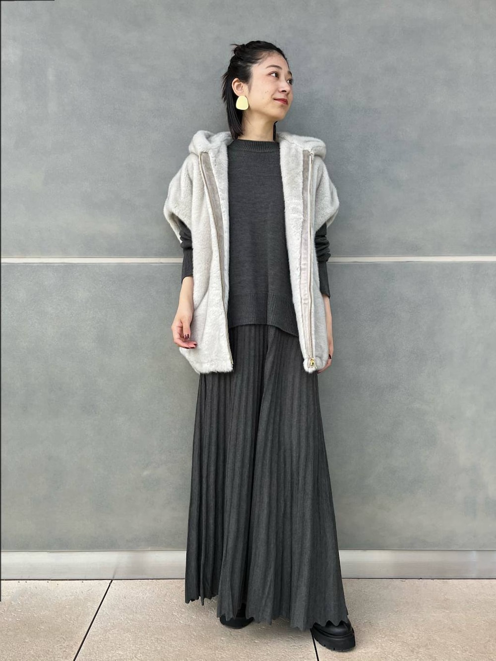 Curensology(カレンソロジー)/プリーツドッキングワンピースを使った