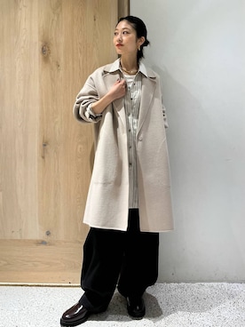 「アイテム（チェスターコート）」を使った、ruiさん（レディース・158cm・20代）の秋コーディネート