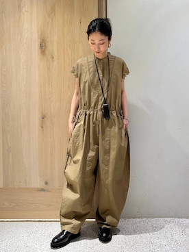 「アイテム（つなぎ/オールインワン）」を使った、ruiさん（レディース・158cm・20代）の夏コーディネート
