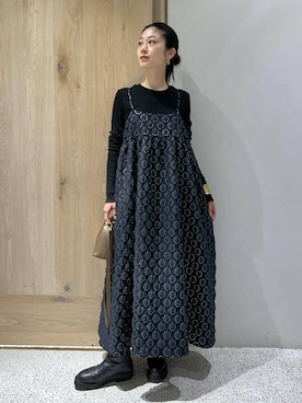 「アイテム（バングル/リストバンド）」を使った、ruiさん（レディース・158cm）の冬コーディネート