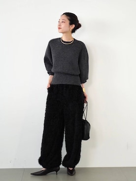 「アイテム（バングル/リストバンド）」を使った、ruiさん（レディース・158cm）の秋コーディネート
