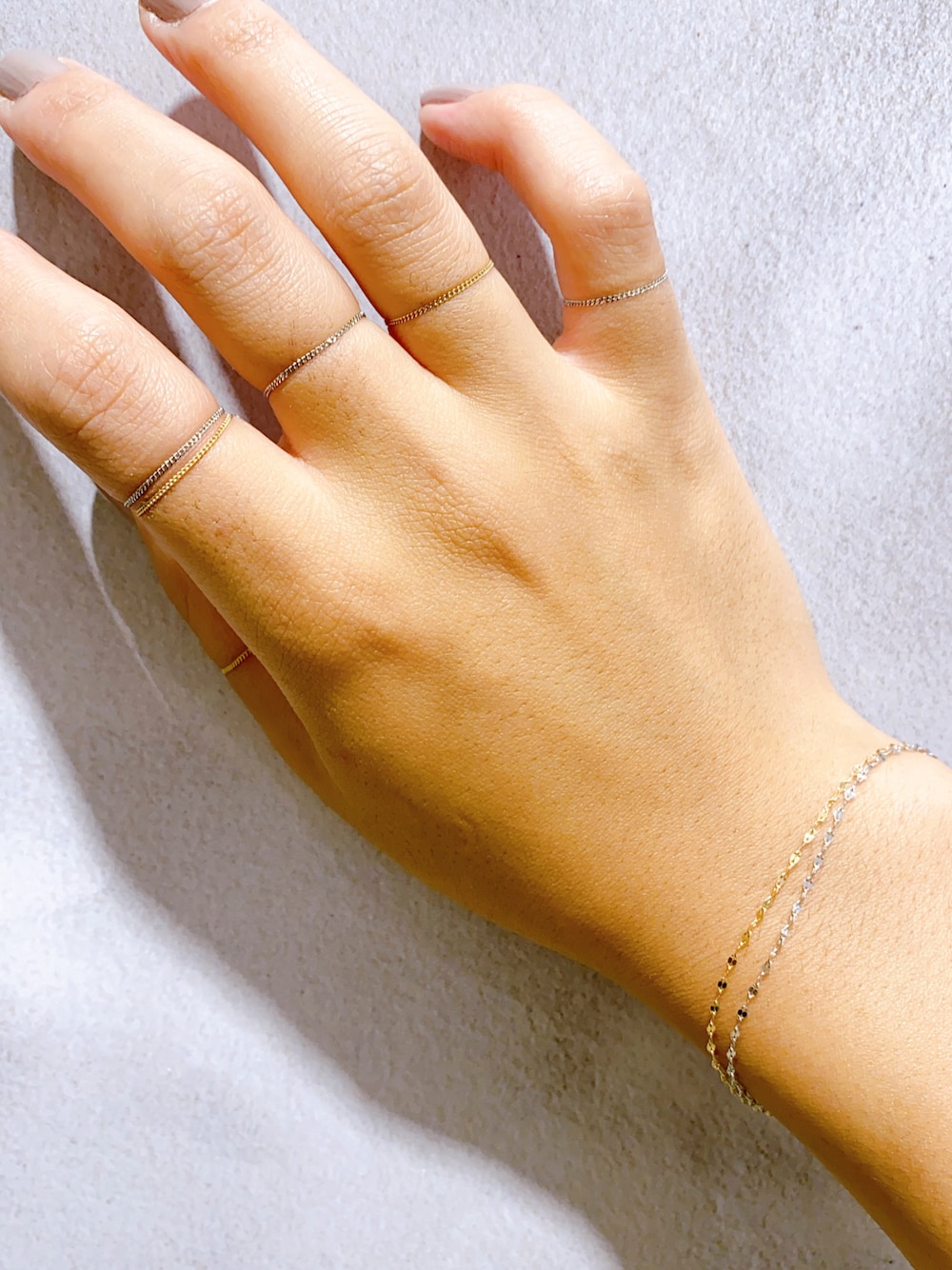 PAS TIERRA パティエラ【K10】 ダイヤモンド5ピースブレスレット PAS TIERRA パティエラ【K10】 ダイヤモンド5ピースブレスレット