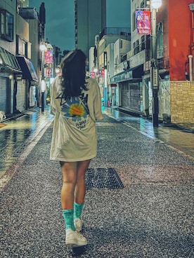 「みんなの白Tフェス」｜「アイテム（スニーカー）」を使った、mxxa005さん（レディース・154cm）の夏コーディネート