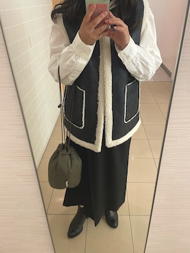 「classicalelf（クラシカルエルフ）のアイテム（その他アウター）」を使った、meiさん（レディース・157cm）の冬コーディネート