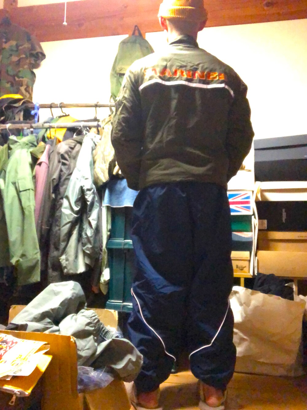 「ミリタリー」｜「MILITARYのアイテム（ミリタリージャケット、グリーン系）」を使った、ユウさん（メンズ・166cm）の冬コーディネートの1枚目の写真