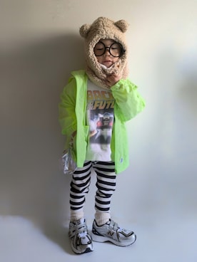 「アイテム（ポーチ）」を使った、EITOさん（キッズ・90cm）の春コーディネート