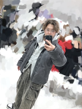 「アイテム（ダウンジャケット/コート）」を使った、ハヤトさん（メンズ・167cm）の秋コーディネート