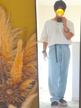 「ブルー x ホワイト」｜「アイテム（アクセサリー）」を使った、aile（える）さん（メンズ・175cm）の春コーディネート