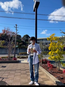 「ストライプシャツ」｜randaiさん（メンズ・174cm・10代）の春コーディネート