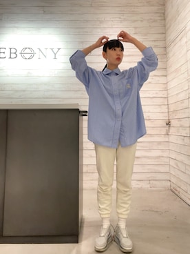 「CLANE（クラネ）のアイテム（スウェットパンツ）」を使った、uitamaさん（レディース・162cm）の春コーディネート