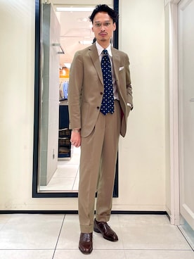 「アイテム（スーツセット）」を使った、masan8shさん（メンズ・170cm）の秋コーディネート