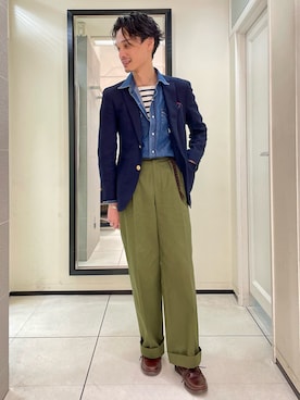「Paraboot（パラブーツ）のPARABOOT: BARTH（モカシン/デッキシューズ）」を使った、masan8shさん（メンズ・170cm）の夏コーディネート