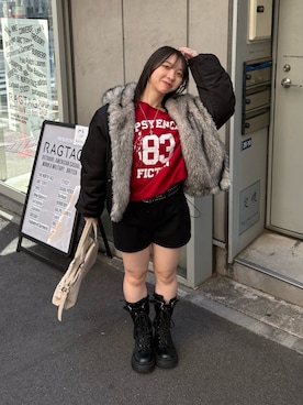 「アイテム（スウェット）」を使った、サクヤさん（レディース・149cm）の秋コーディネート