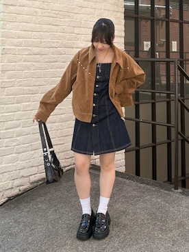 「アイテム（ブルゾン）」を使った、サクヤさん（レディース・149cm）の秋コーディネート
